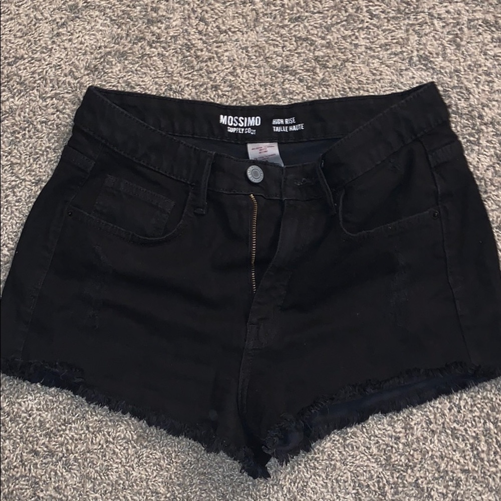 Black High Wasted Shorts
